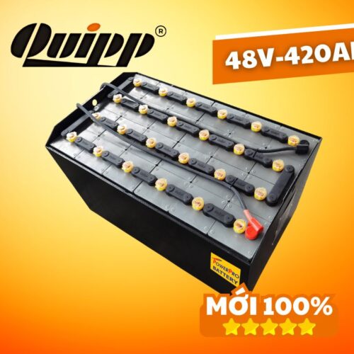 Bình điện xe nâng Quipp 48V 420Ah 13BS420 cho xe nâng điện ngồi lái