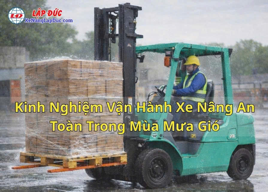Kinh Nghiệm Vận Hành Xe Nâng An Toàn Trong Mùa Mưa Gió